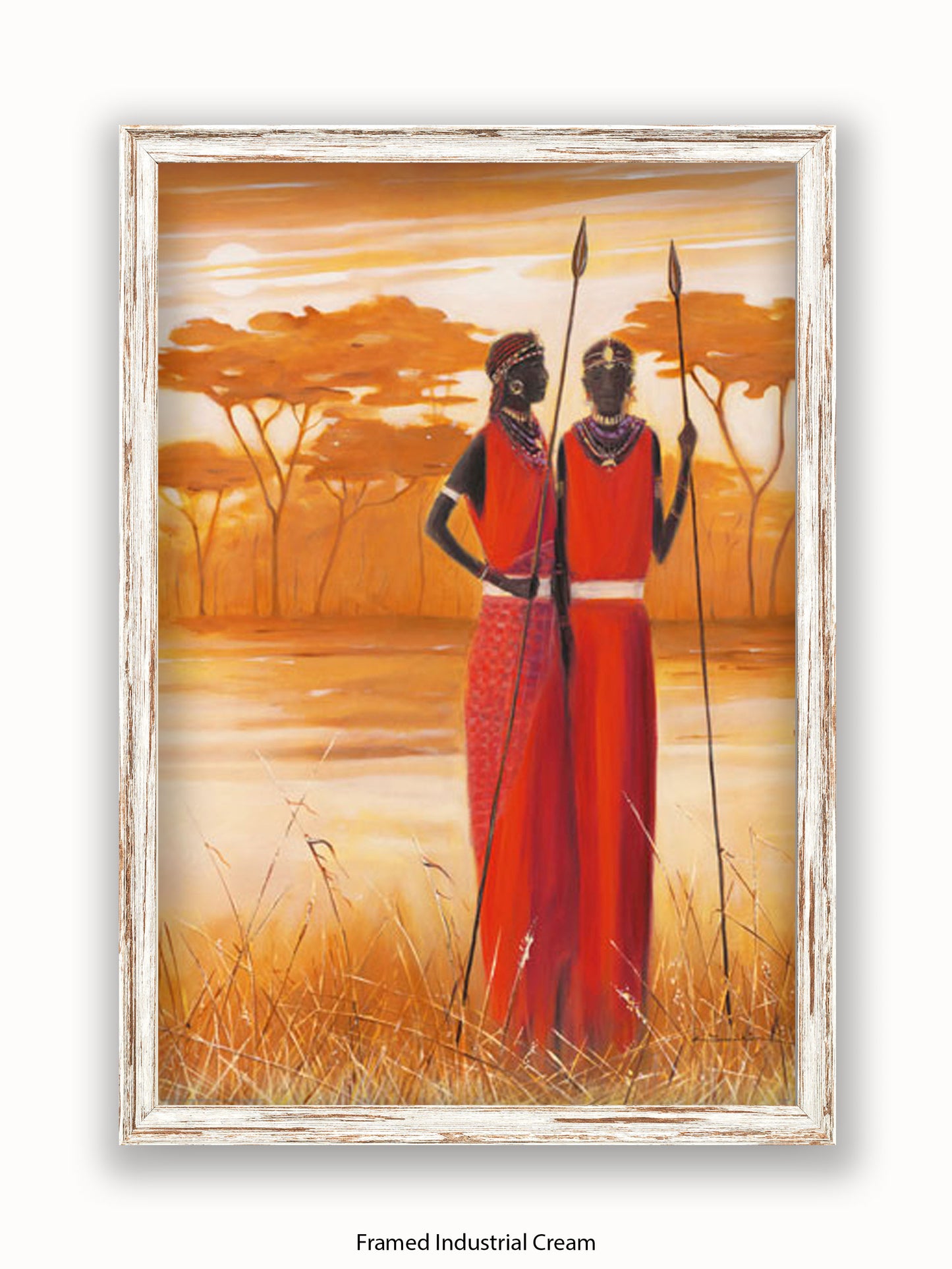 African Masai Warriors Poster