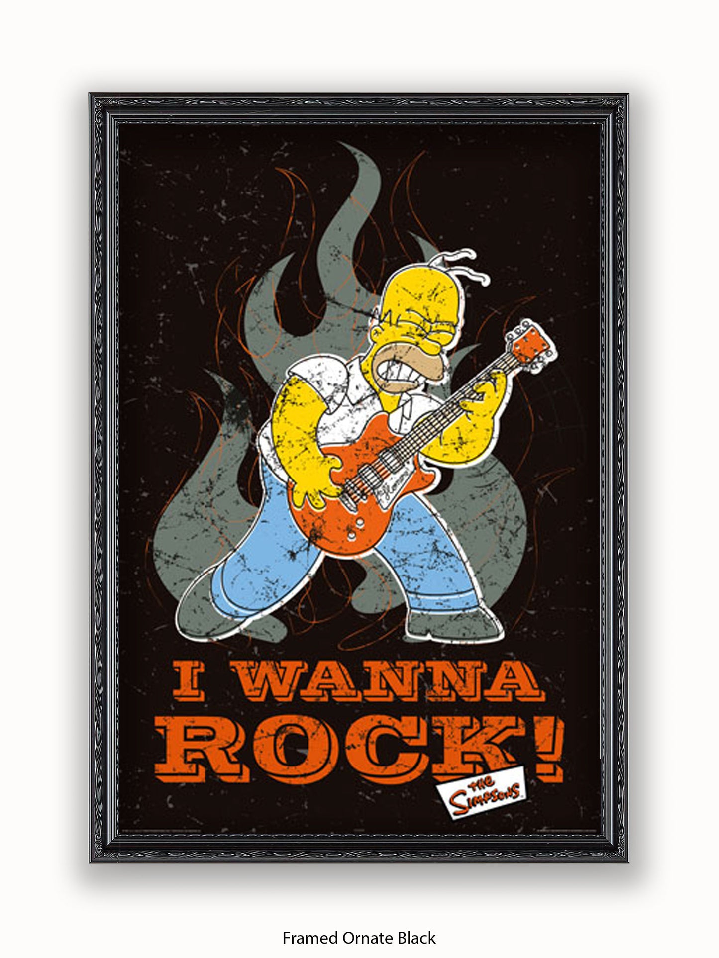 Simpsons  Homer  I  Wanna  Rock Poster