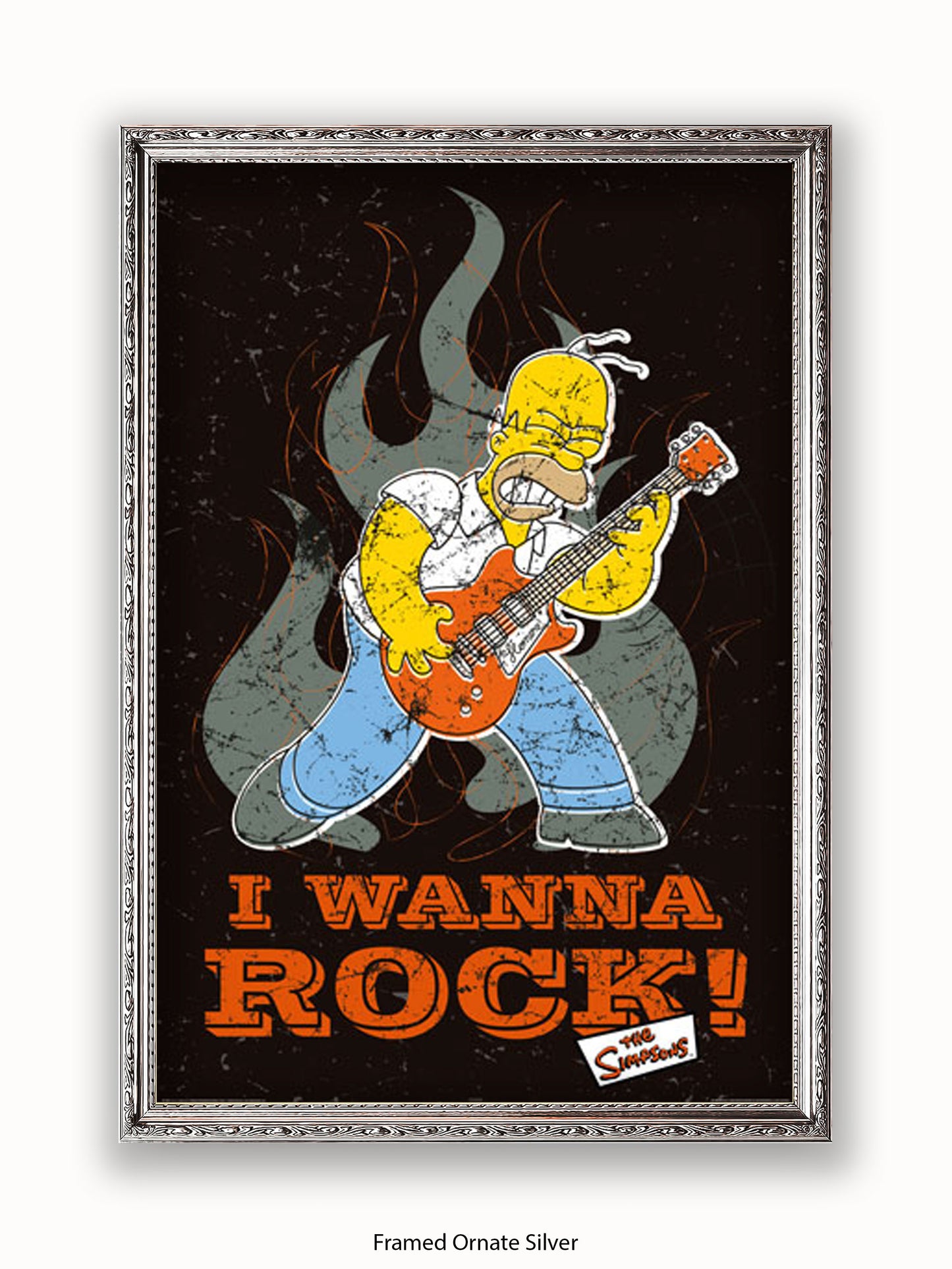 Simpsons  Homer  I  Wanna  Rock Poster