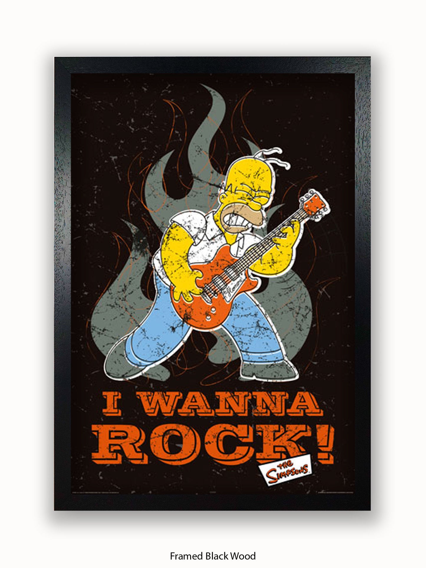 Simpsons  Homer  I  Wanna  Rock Poster