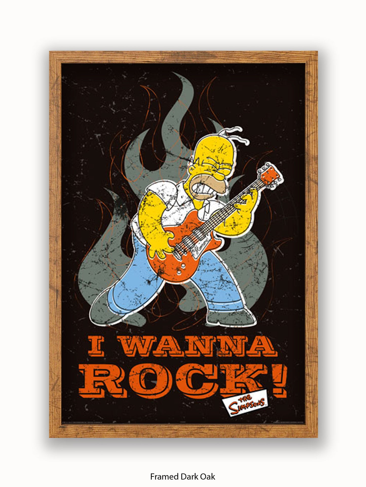Simpsons  Homer  I  Wanna  Rock Poster