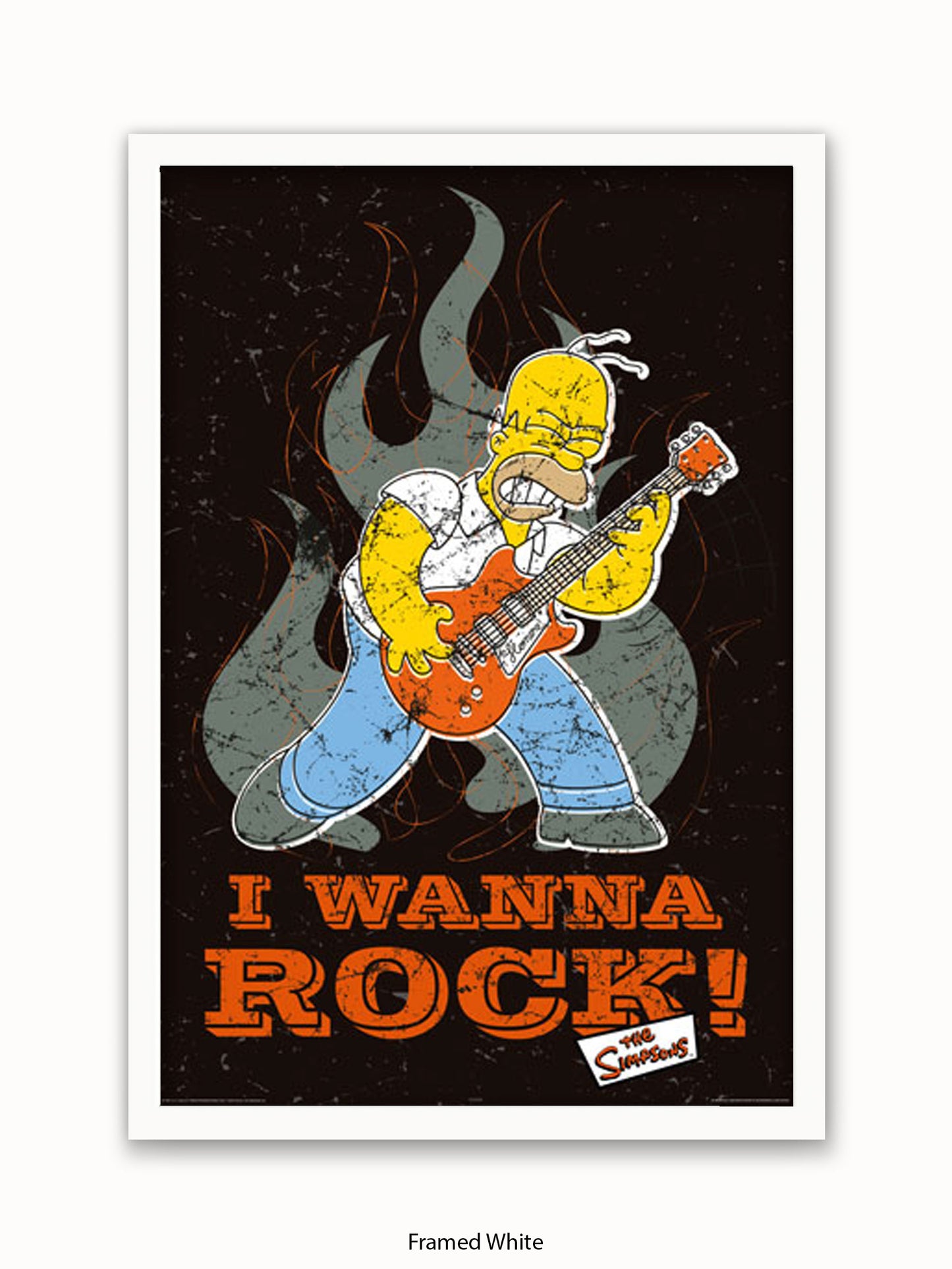 Simpsons  Homer  I  Wanna  Rock Poster