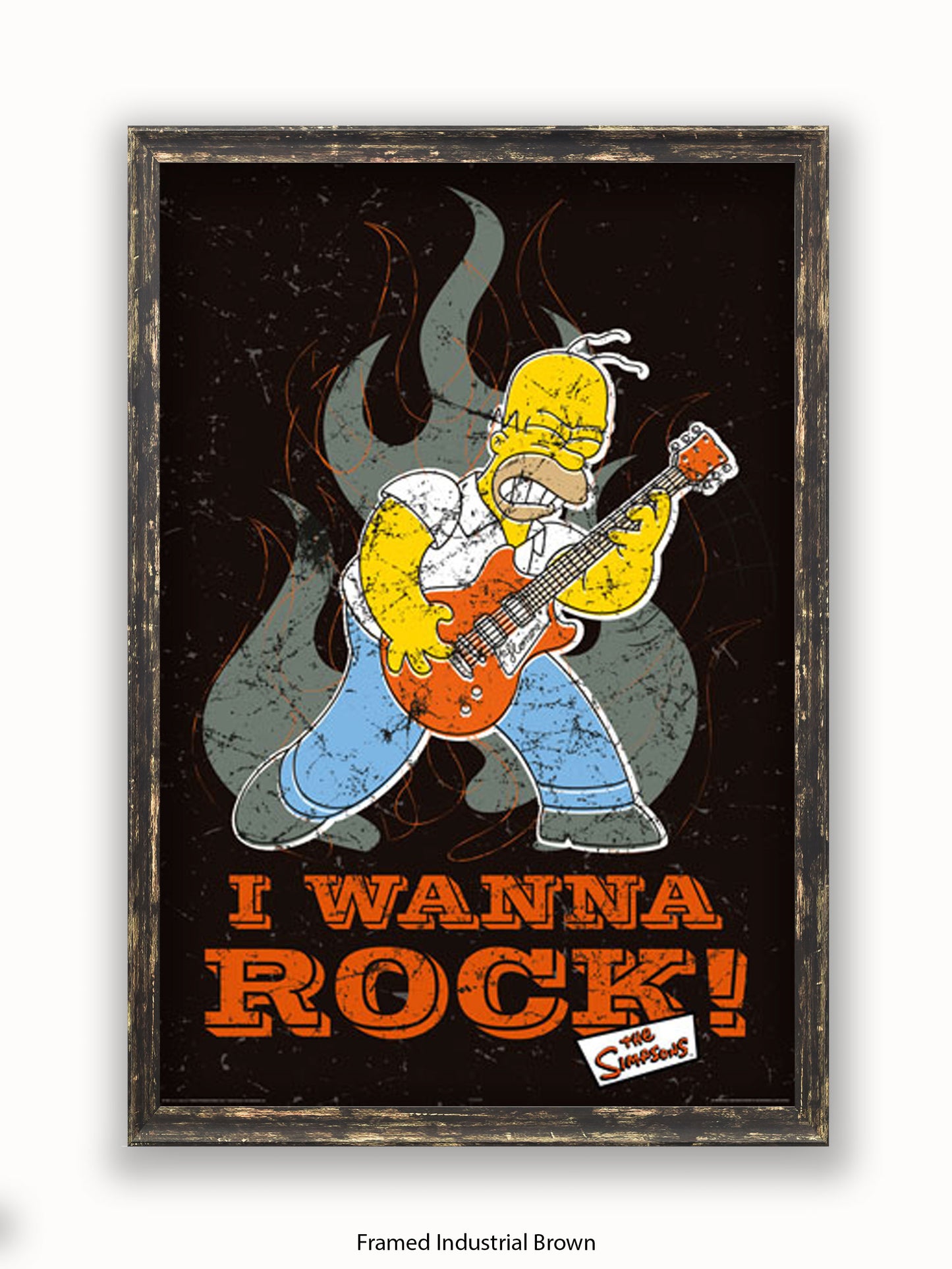 Simpsons  Homer  I  Wanna  Rock Poster