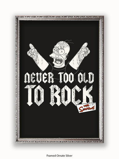 Simpsons  Homer  Never  Too  Old  2  Rock Poster