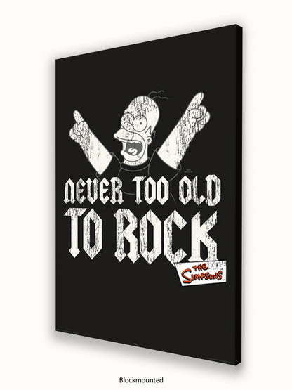 Simpsons  Homer  Never  Too  Old  2  Rock Poster
