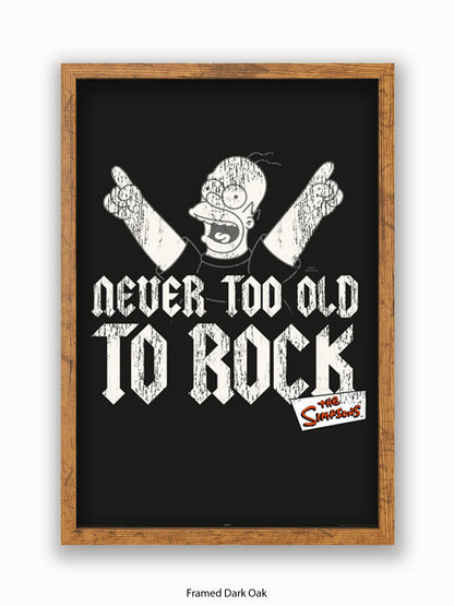 Simpsons  Homer  Never  Too  Old  2  Rock Poster