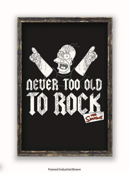 Simpsons  Homer  Never  Too  Old  2  Rock Poster