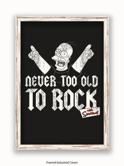 Simpsons  Homer  Never  Too  Old  2  Rock Poster
