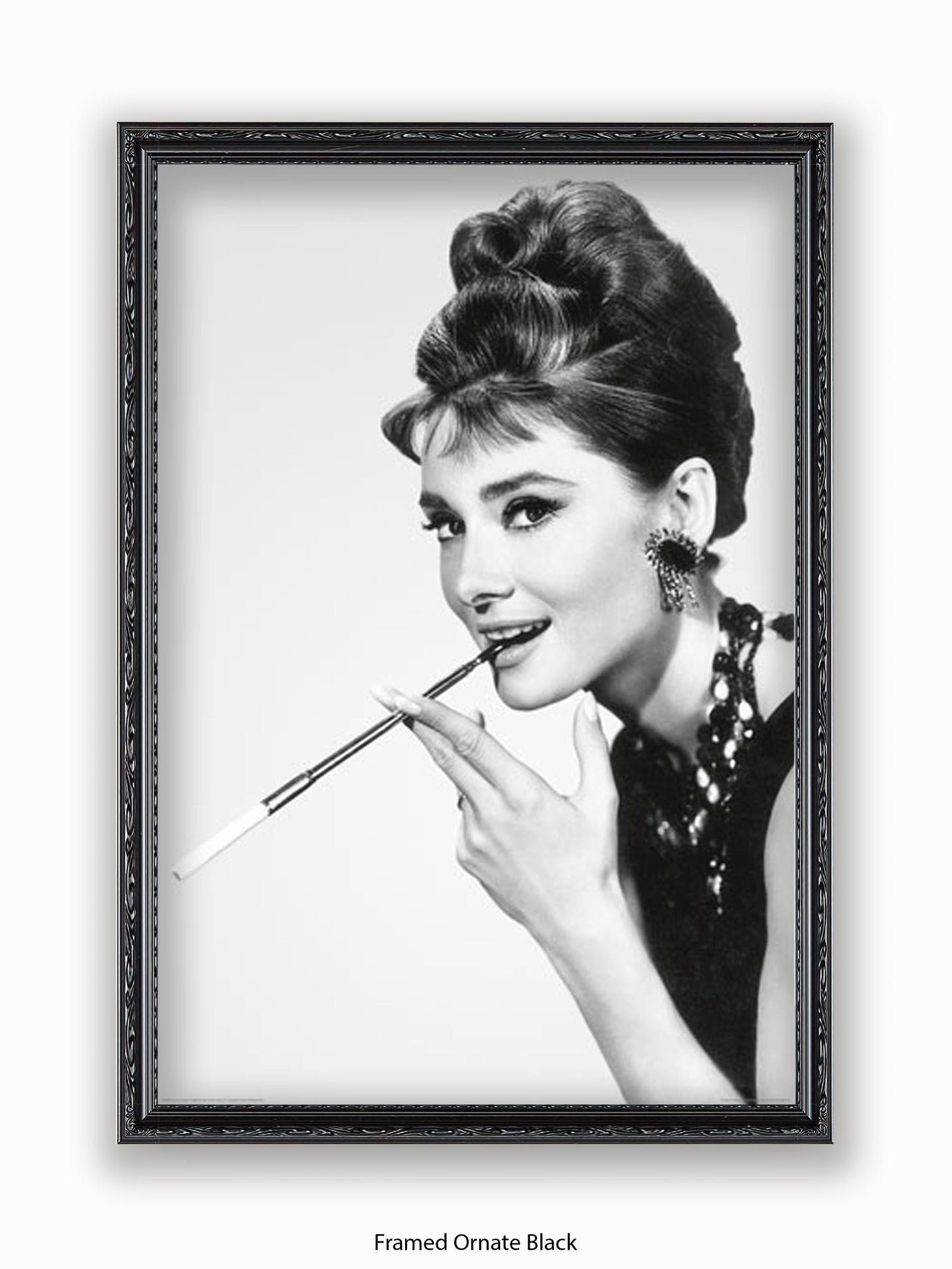 Audrey Hepburn Breakfast At Tiffany's Side Shot Cigarette Poster