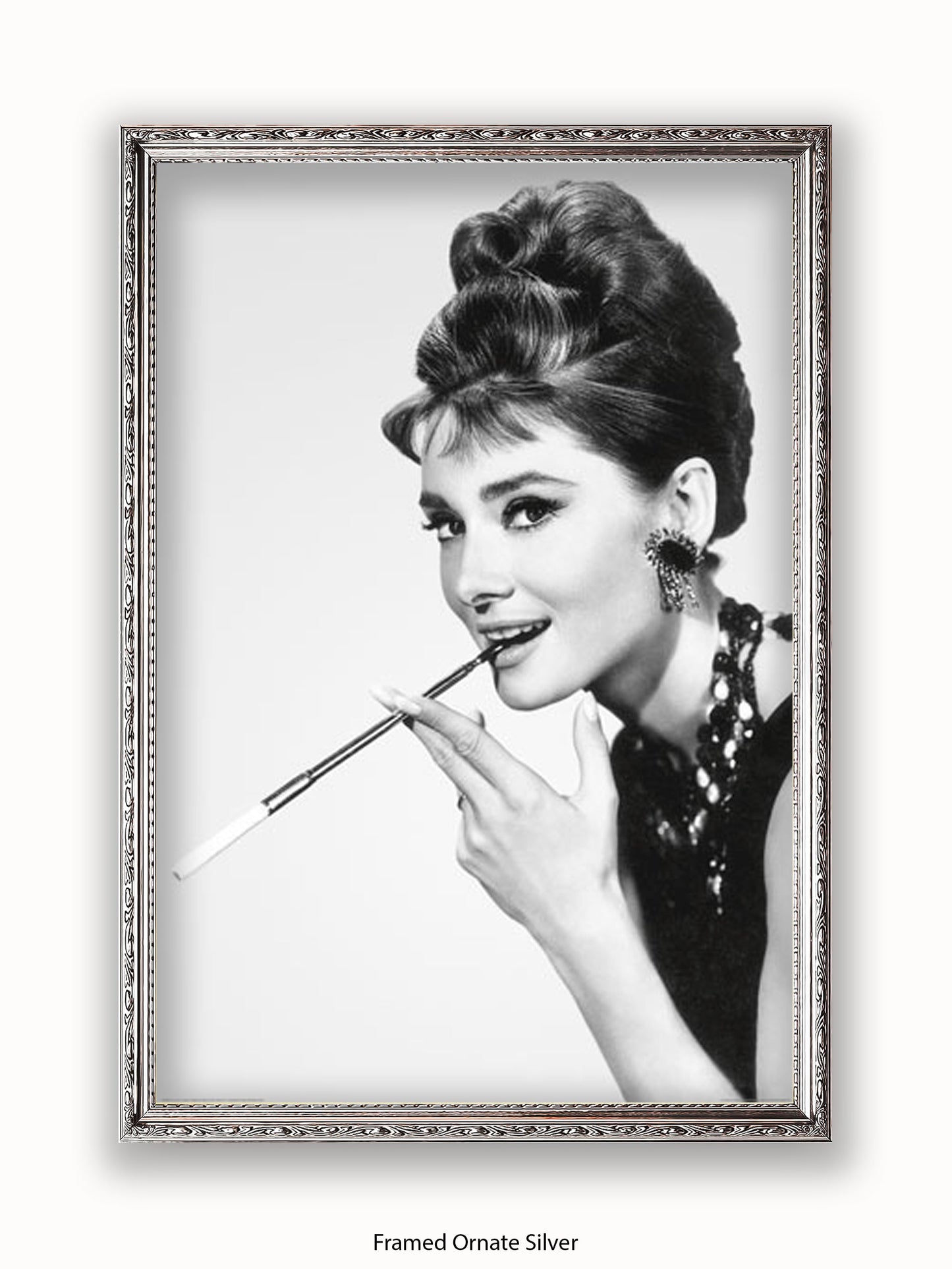 Audrey Hepburn Breakfast At Tiffany's Side Shot Cigarette Poster