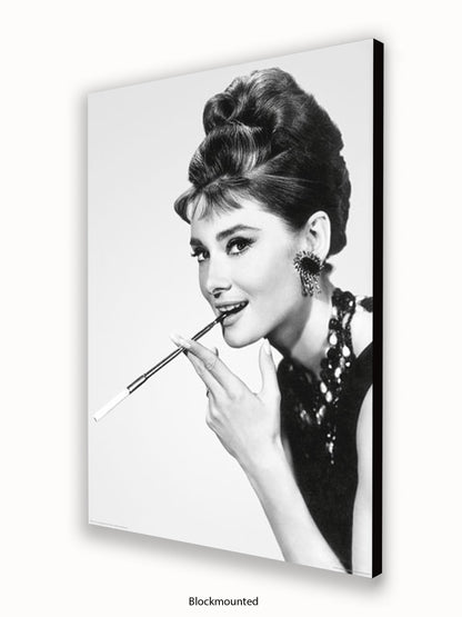 Audrey Hepburn Breakfast At Tiffany's Side Shot Cigarette Poster