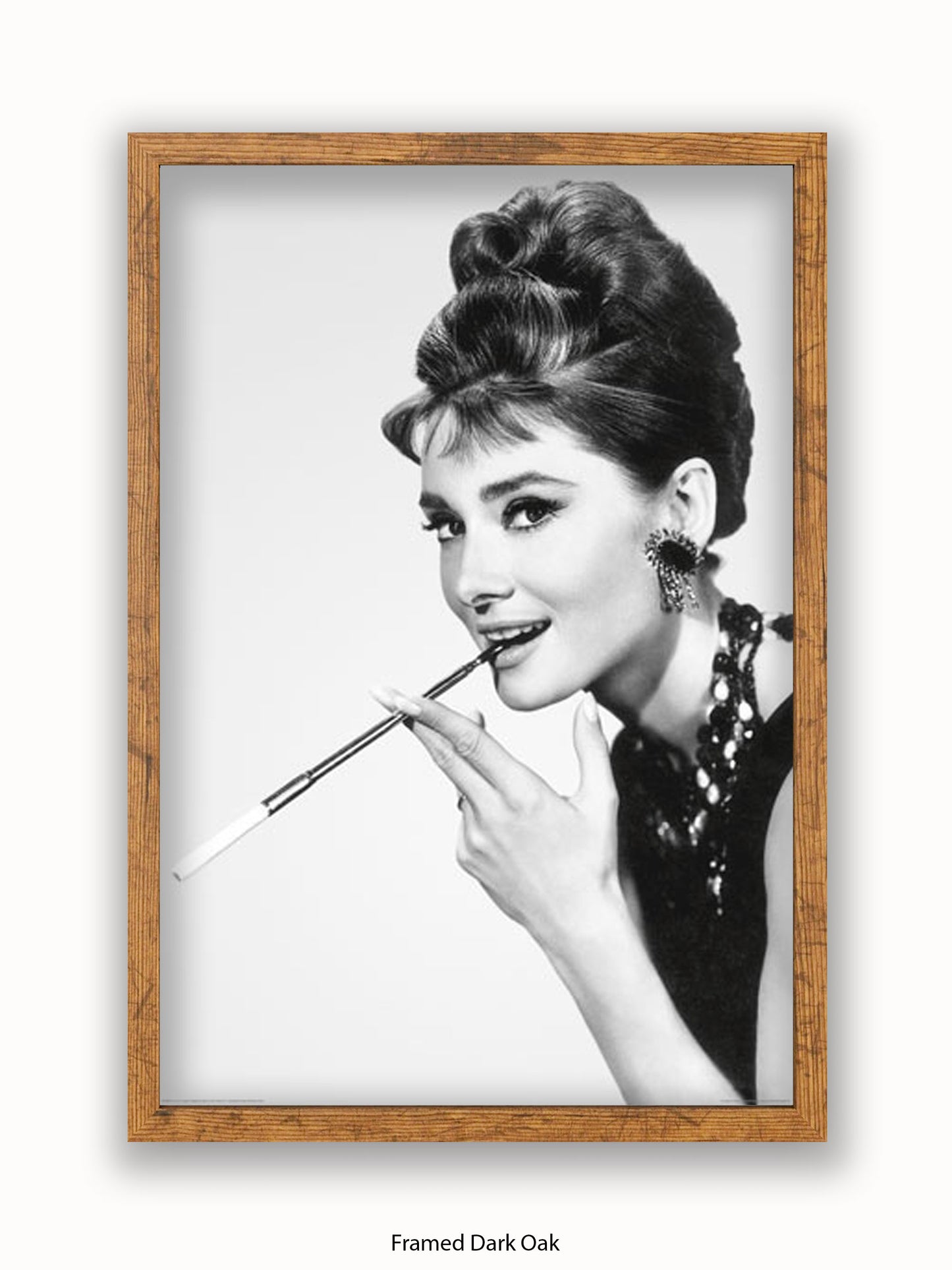 Audrey Hepburn Breakfast At Tiffany's Side Shot Cigarette Poster