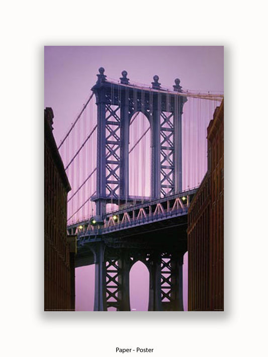 New York Manhattan Bridge Close Up Poster