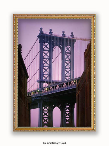 New York Manhattan Bridge Close Up Poster