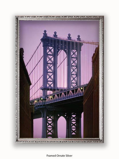 New York Manhattan Bridge Close Up Poster