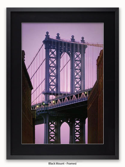 New York Manhattan Bridge Close Up Poster