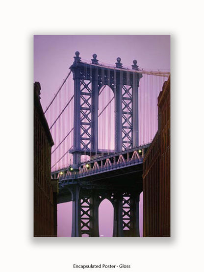 New York Manhattan Bridge Close Up Poster