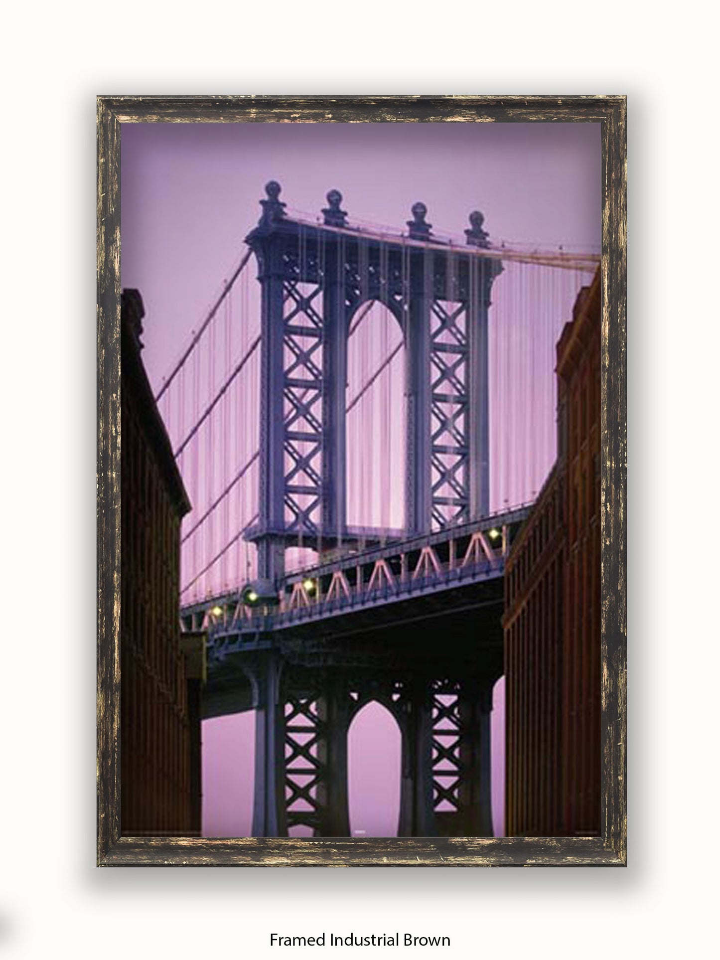 New York Manhattan Bridge Close Up Poster