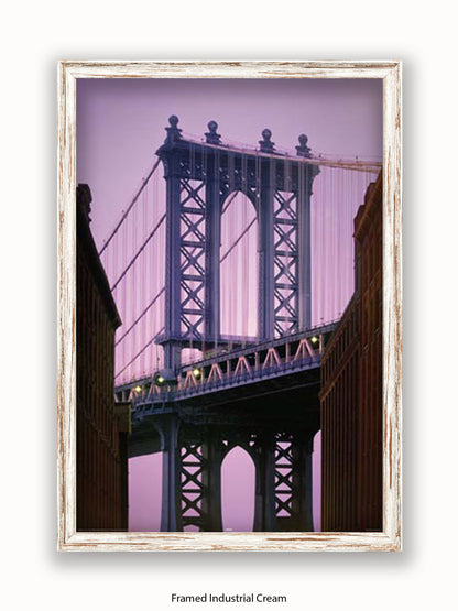 New York Manhattan Bridge Close Up Poster