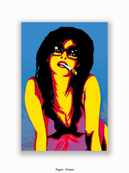 Marijuana Girl Pop Art Poster