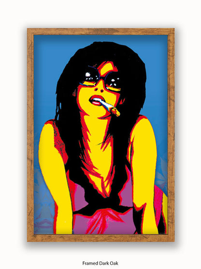 Marijuana Girl Pop Art Poster