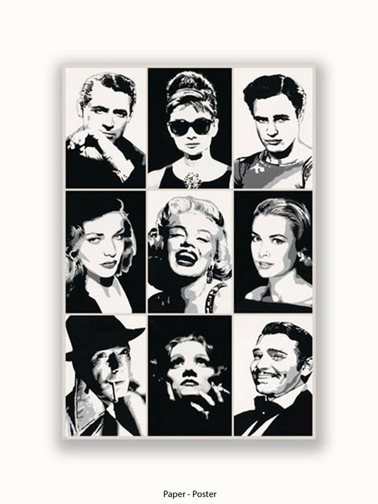 Hollywood  Legends  Faces  Mutipics Poster