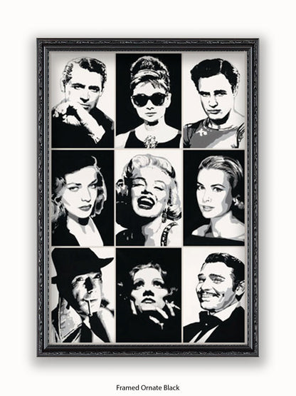 Hollywood  Legends  Faces  Mutipics Poster