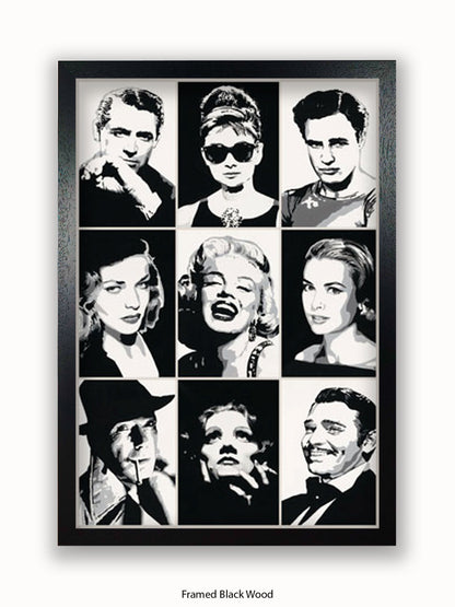 Hollywood  Legends  Faces  Mutipics Poster