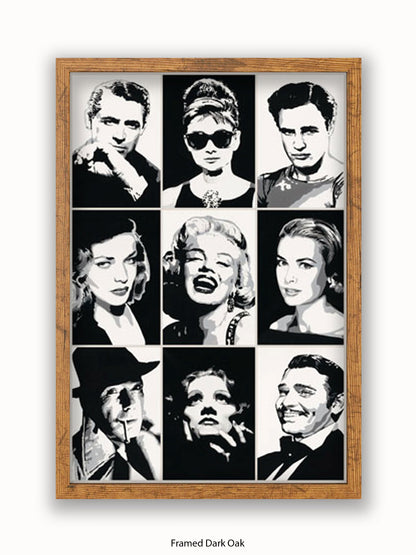 Hollywood  Legends  Faces  Mutipics Poster