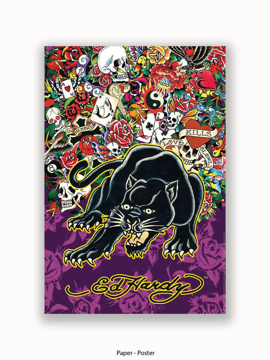 Ed Hardy Black Panther Poster