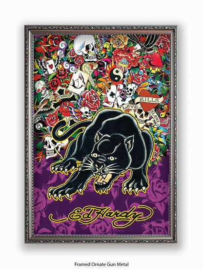 Ed Hardy Black Panther Poster