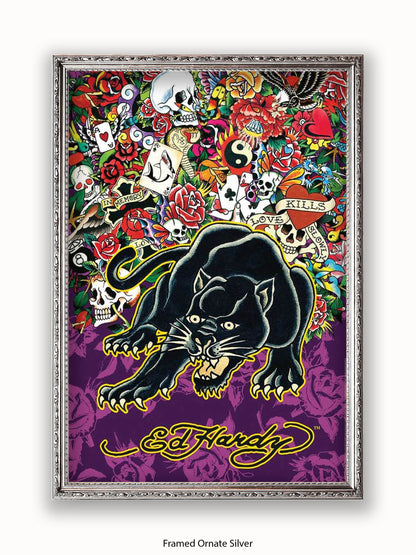 Ed Hardy Black Panther Poster