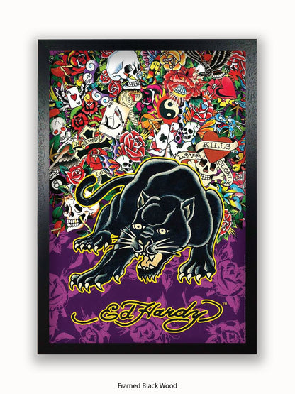 Ed Hardy Black Panther Poster