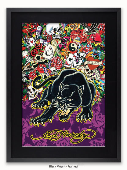 Ed Hardy Black Panther Poster