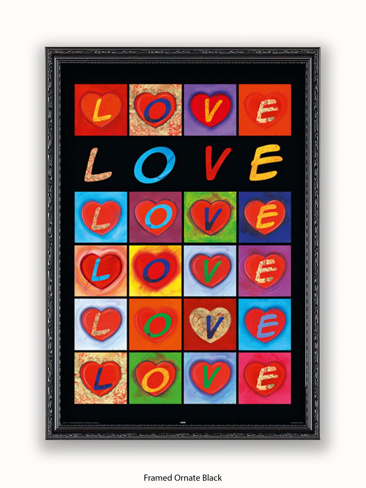 Love Hearts Pop Art Poster