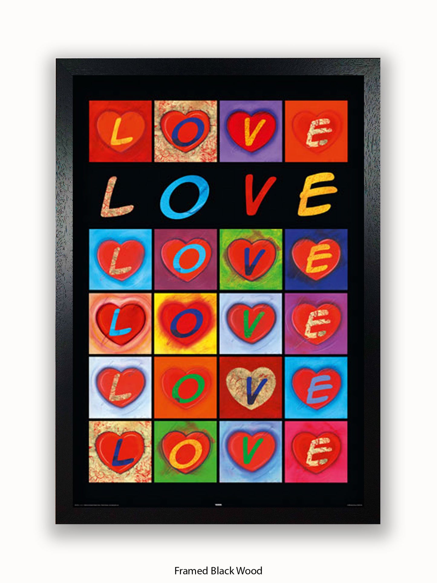 Love Hearts Pop Art Poster