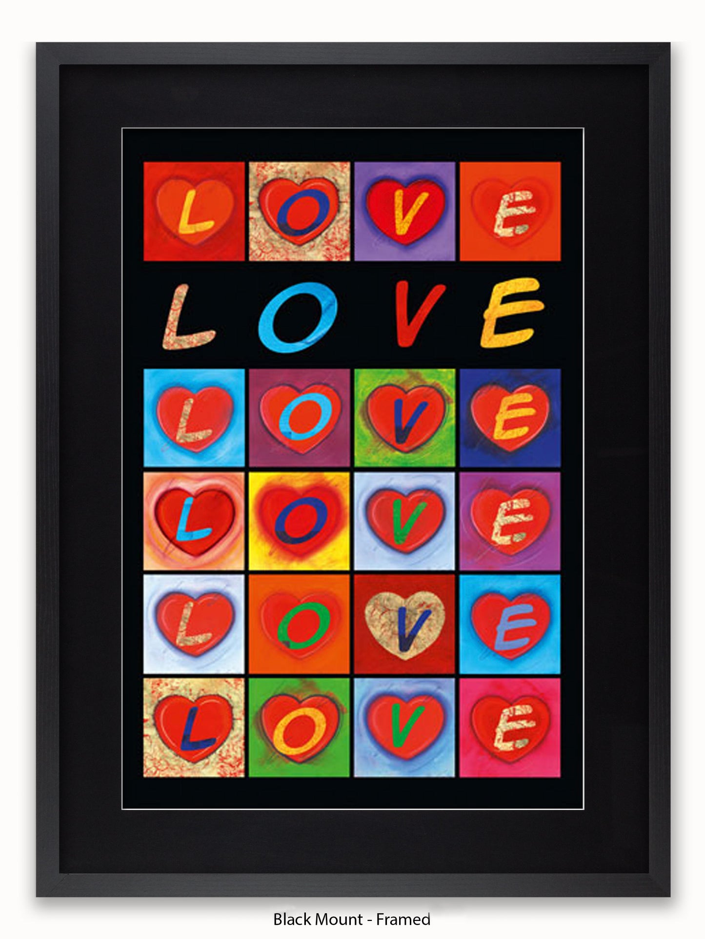 Love Hearts Pop Art Poster