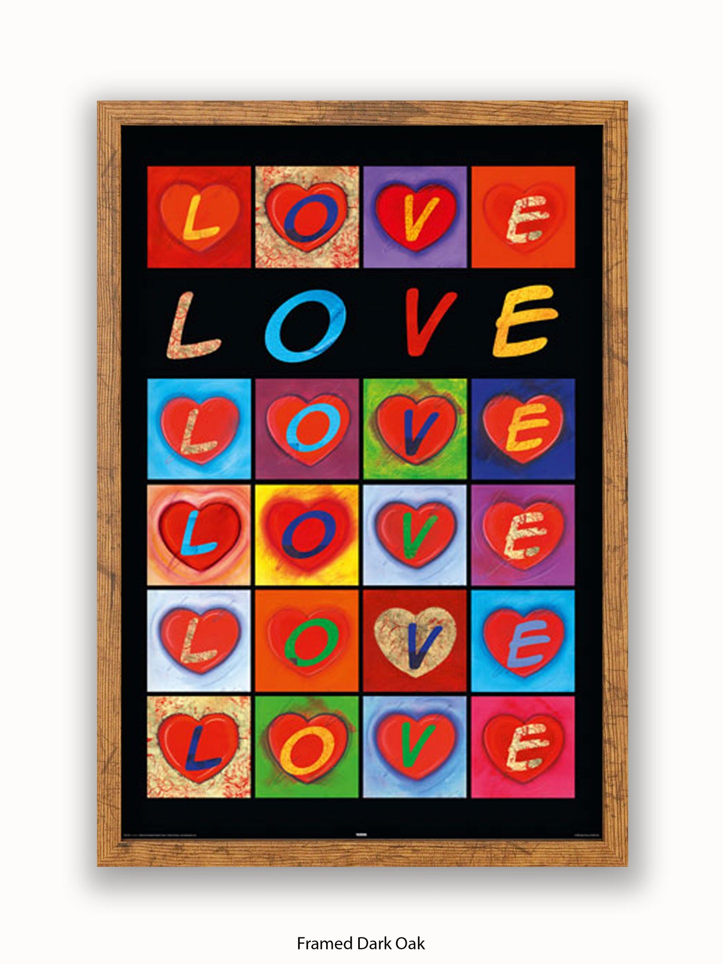 Love Hearts Pop Art Poster