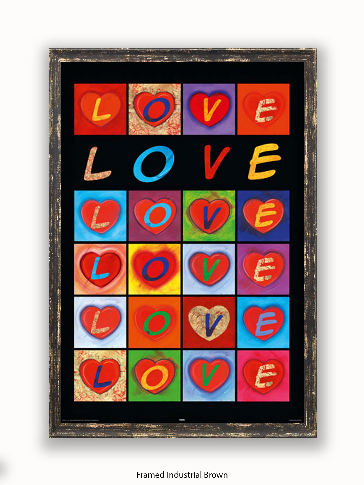Love Hearts Pop Art Poster