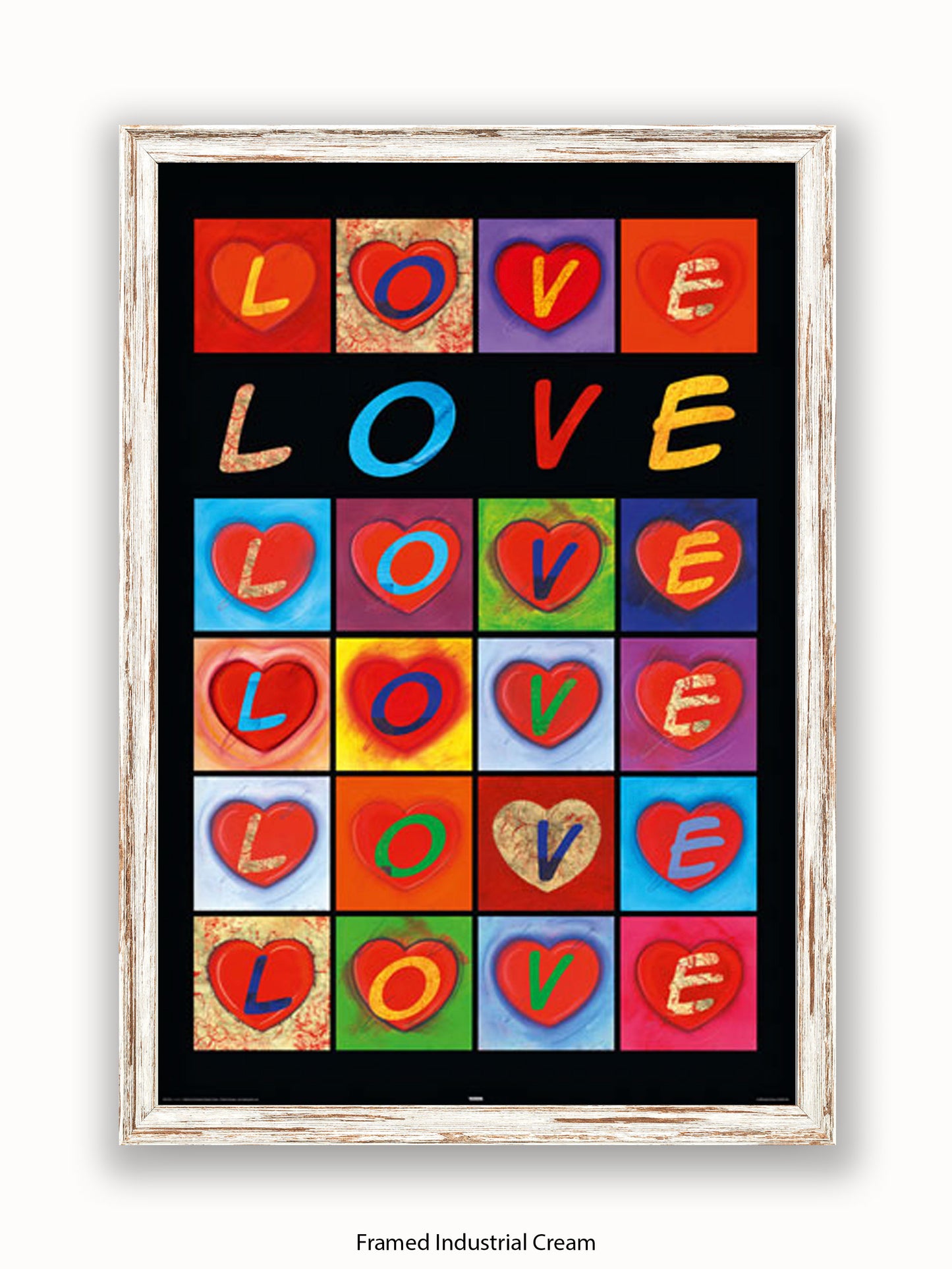 Love Hearts Pop Art Poster
