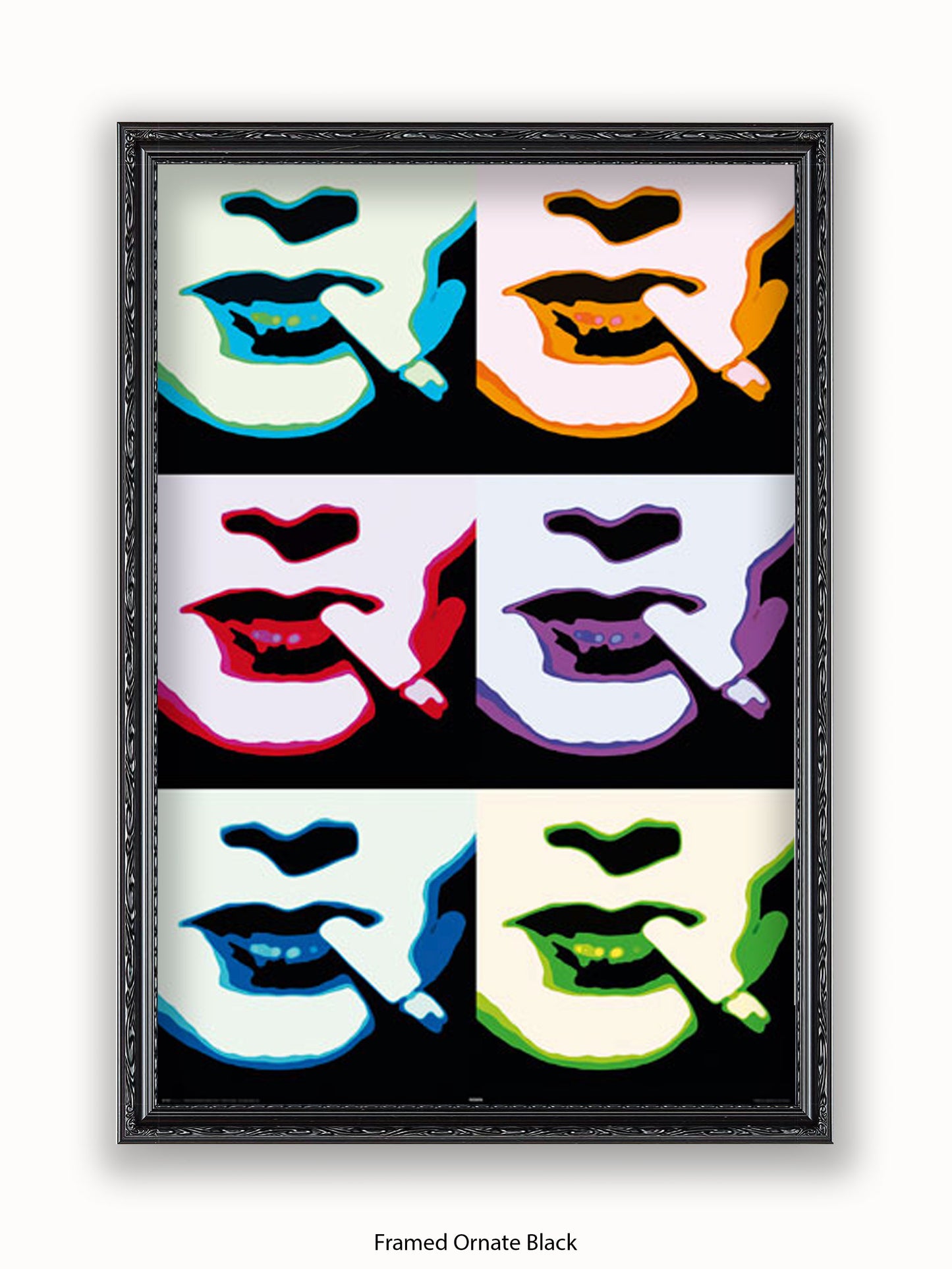 Smoke Pop Art Faces Poster