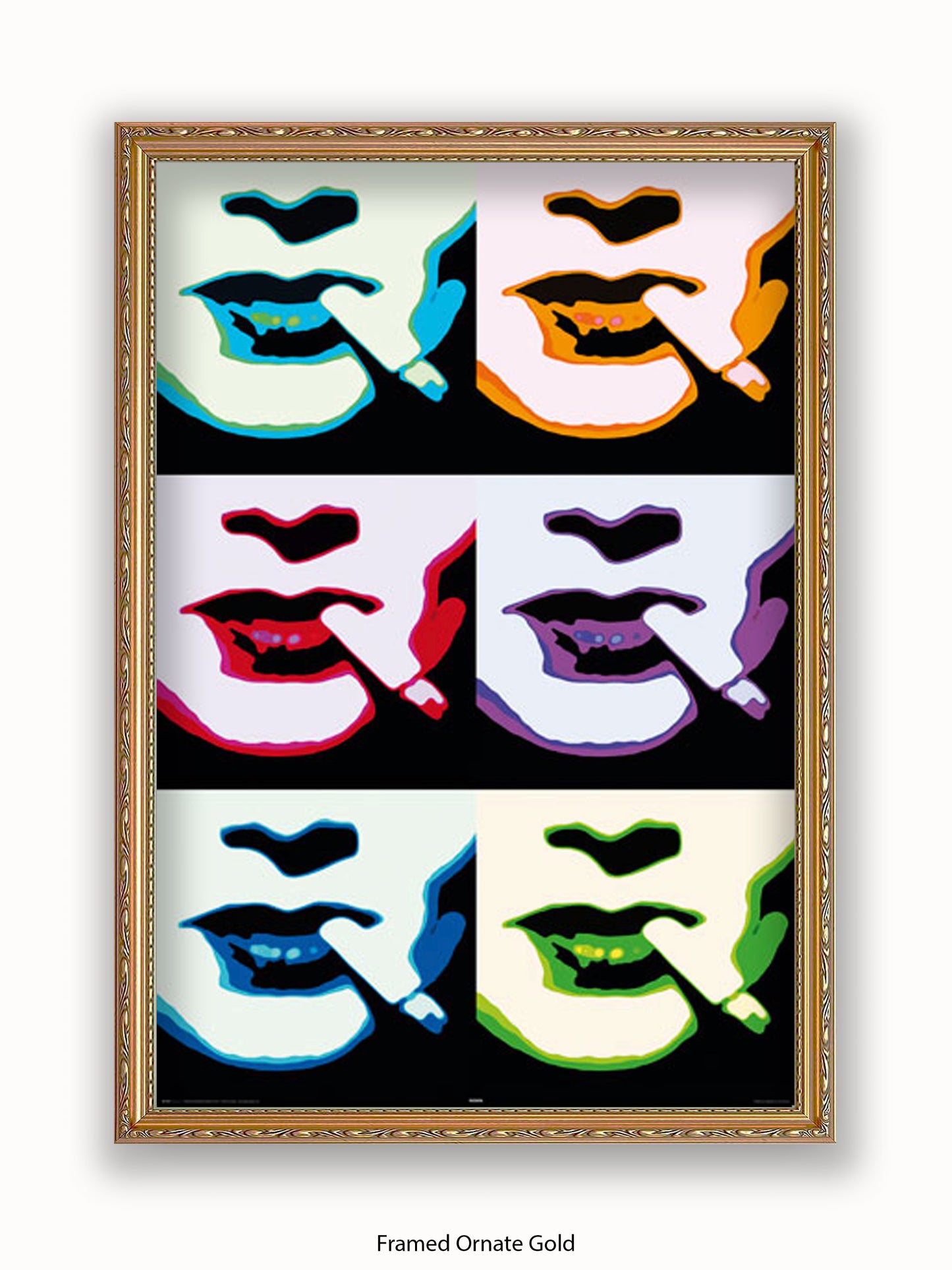 Smoke Pop Art Faces Poster