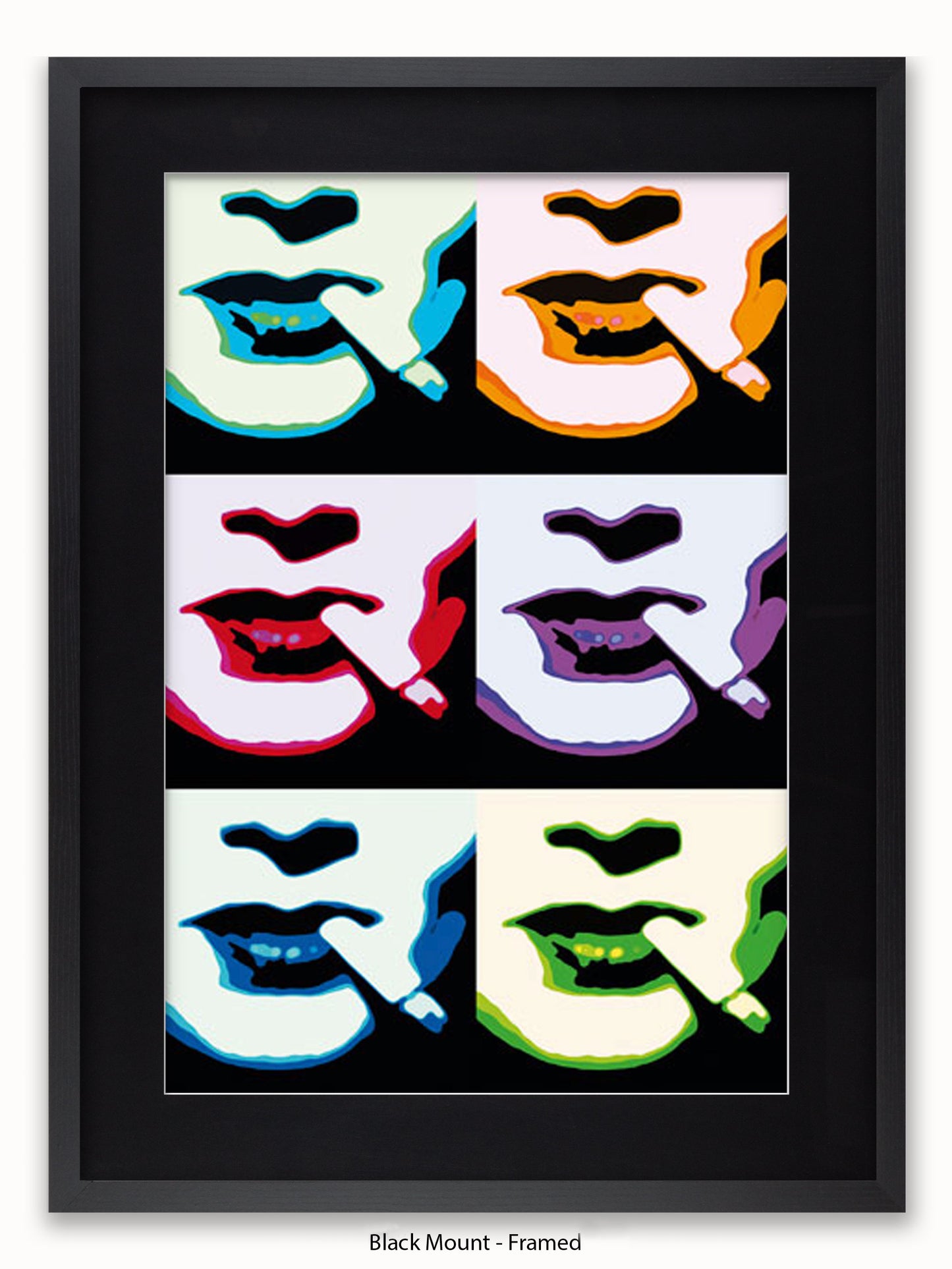 Smoke Pop Art Faces Poster