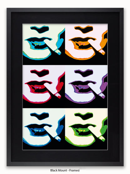 Smoke Pop Art Faces Poster