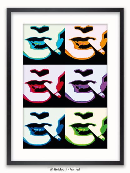 Smoke Pop Art Faces Poster