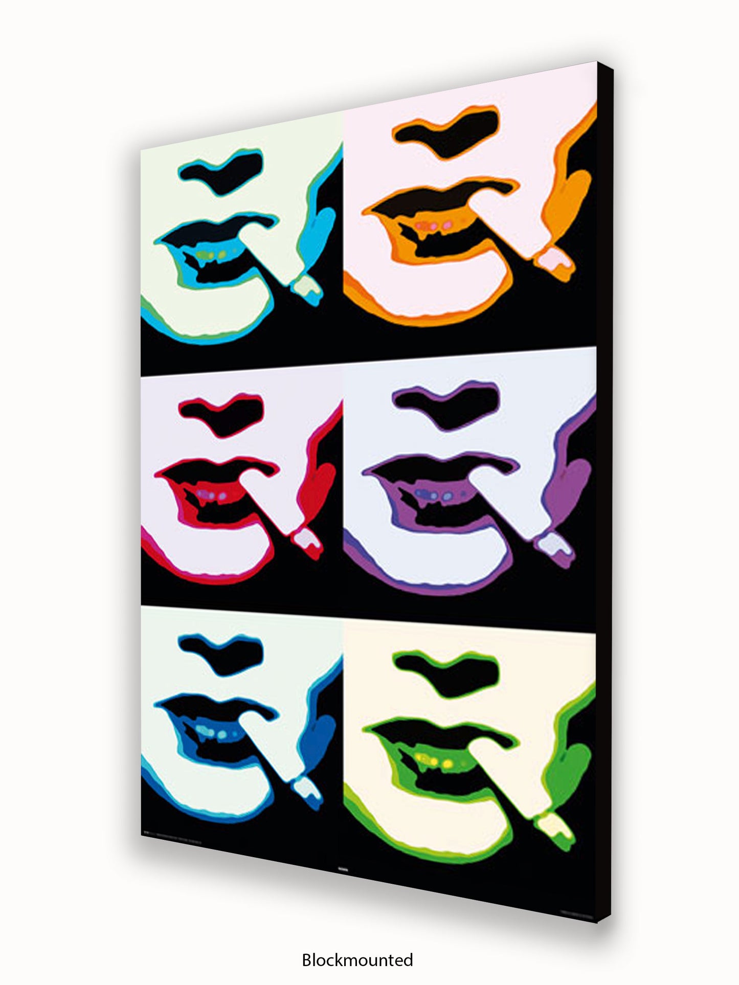 Smoke Pop Art Faces Poster