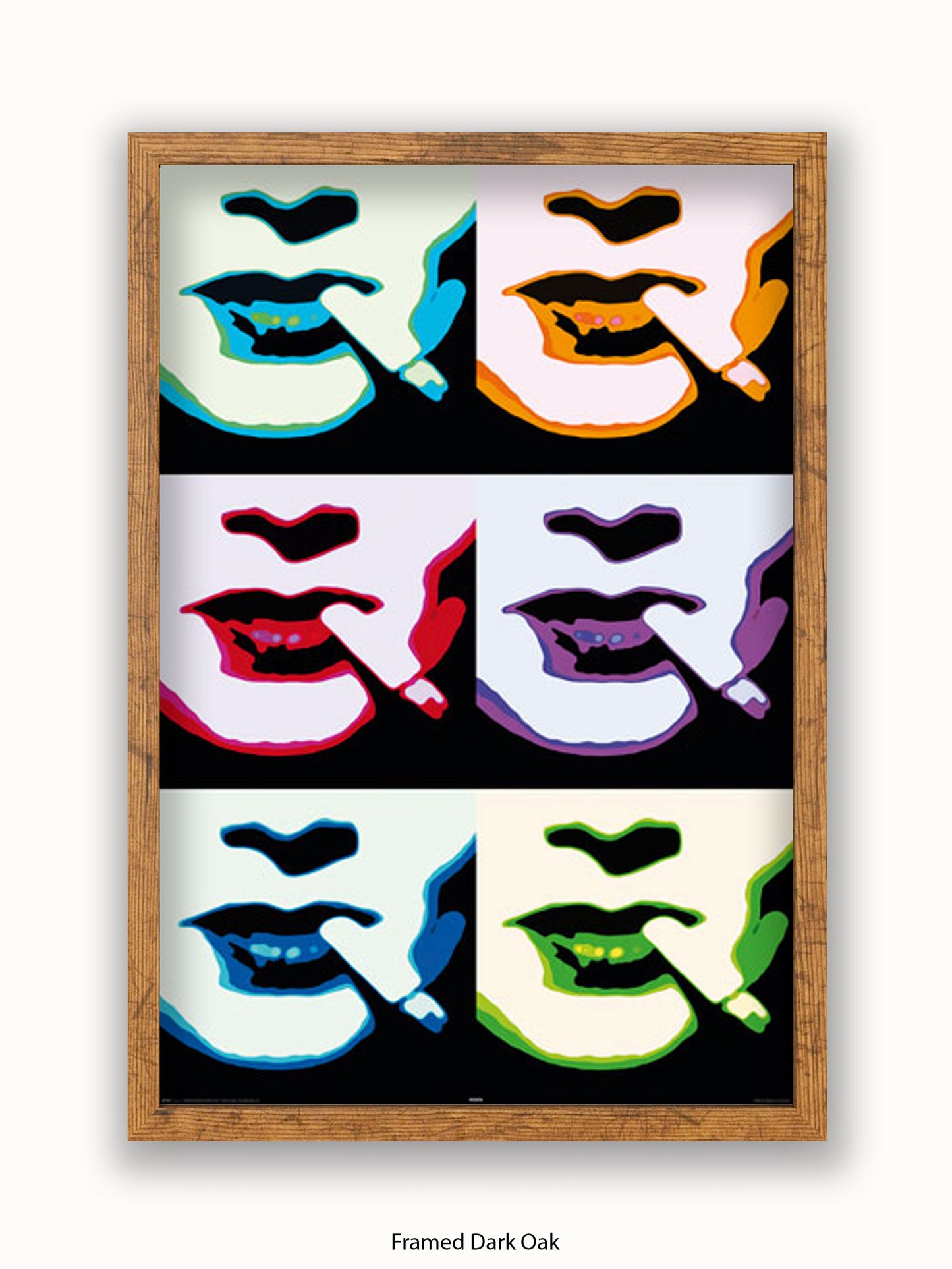 Smoke Pop Art Faces Poster