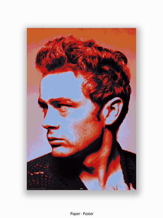 James  Dean  Pop  Art  Pink Poster