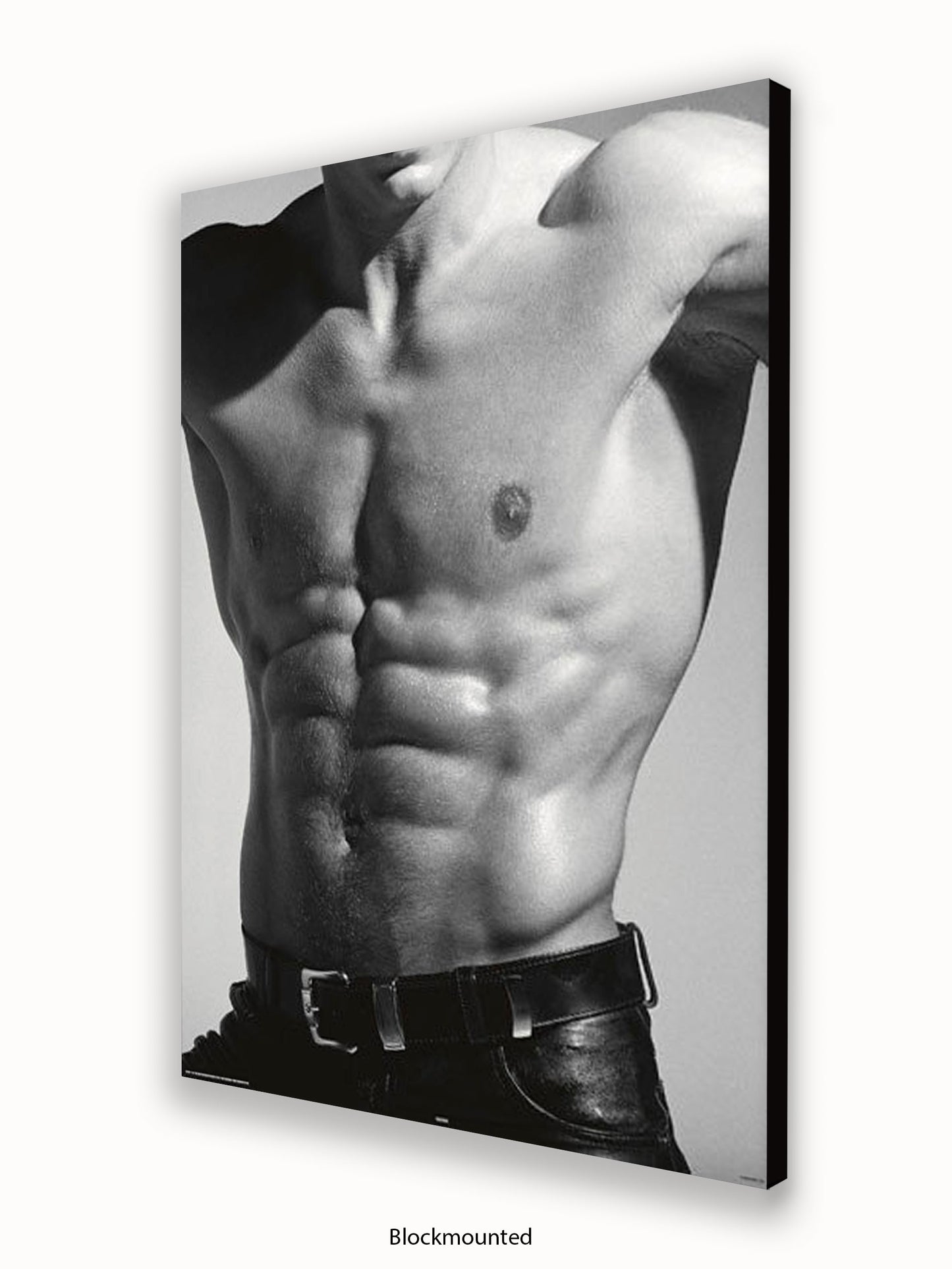 Sexy Man Torso Silver Print Poster