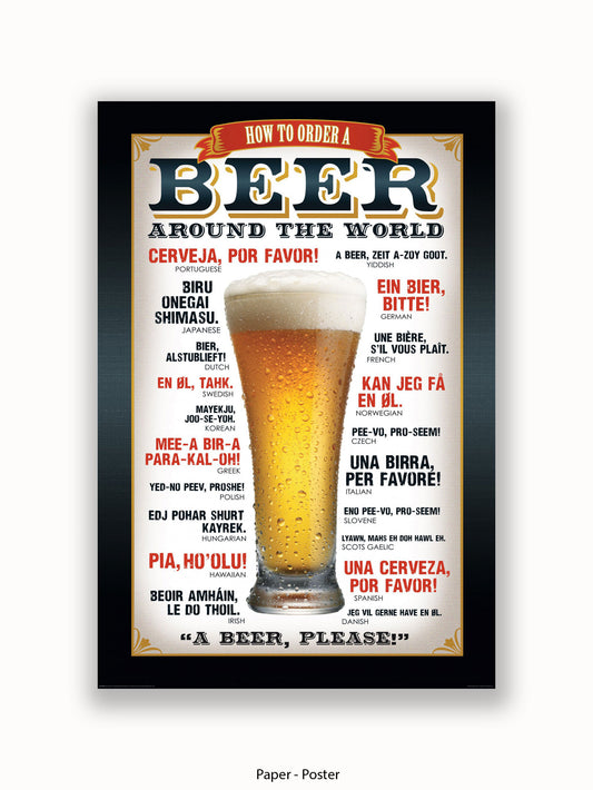 Beers Around The World Please Poster